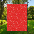 Red And White Snowflake Pattern Print Garden Flag