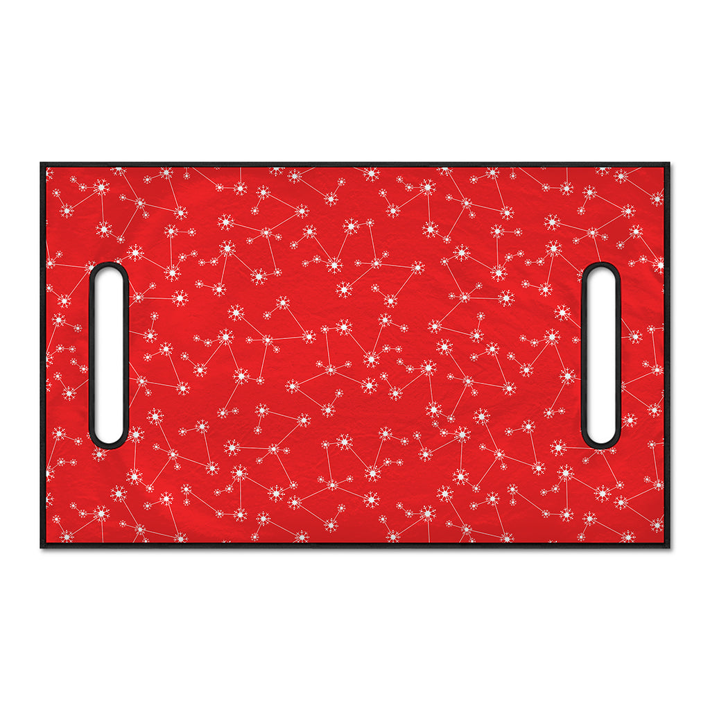 Red And White Snowflake Pattern Print Golf Cart Seat Cover