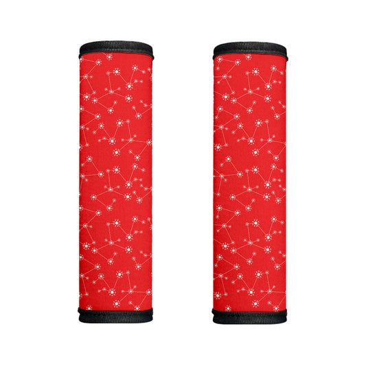 Red And White Snowflake Pattern Print Handle Covers