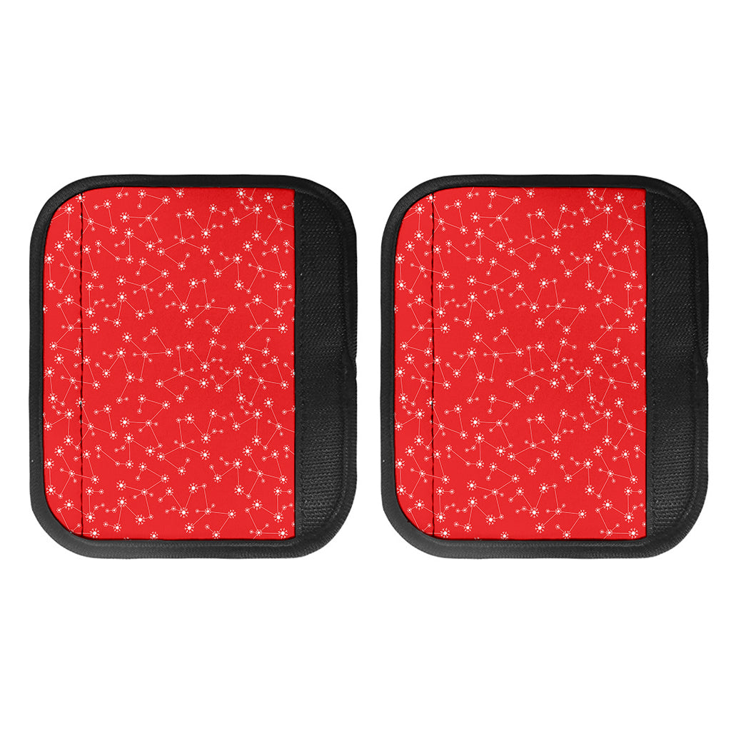 Red And White Snowflake Pattern Print Handle Covers