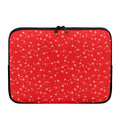 Red And White Snowflake Pattern Print Laptop Sleeve