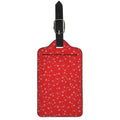 Red And White Snowflake Pattern Print Luggage Tag