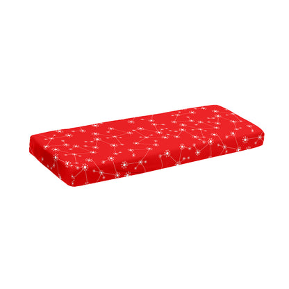 Red And White Snowflake Pattern Print Piano Keyboard Cover