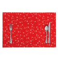 Red And White Snowflake Pattern Print Placemat