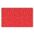 Red And White Snowflake Pattern Print Polyester Doormat