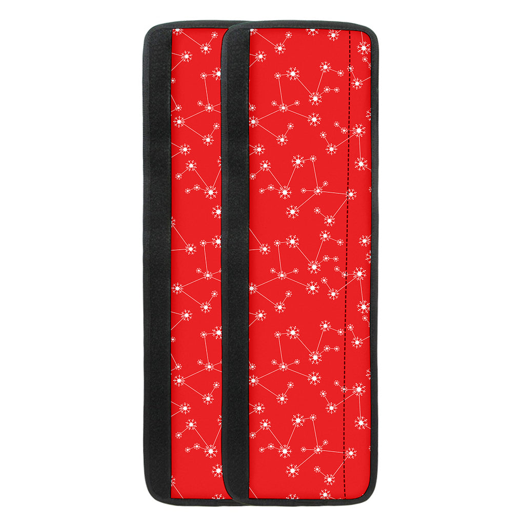 Red And White Snowflake Pattern Print Refrigerator Handle Covers