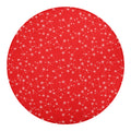 Red And White Snowflake Pattern Print Round Blanket