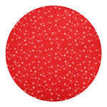 Red And White Snowflake Pattern Print Round Blanket