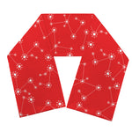 Red And White Snowflake Pattern Print Scarf