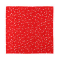 Red And White Snowflake Pattern Print Silk Bandana