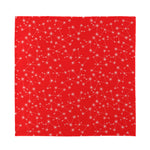 Red And White Snowflake Pattern Print Silk Bandana