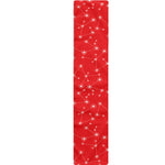 Red And White Snowflake Pattern Print Table Runner