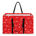Red And White Snowflake Pattern Print Utility Tote Bag