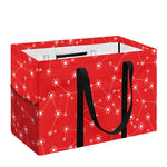 Red And White Snowflake Pattern Print Utility Tote Bag