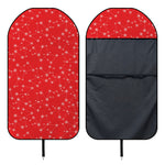 Red And White Snowflake Pattern Print Waterproof Car Seat Cover