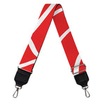 Red And White Spider Web Pattern Print Bag Strap