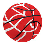 Red And White Spider Web Pattern Print Basketball