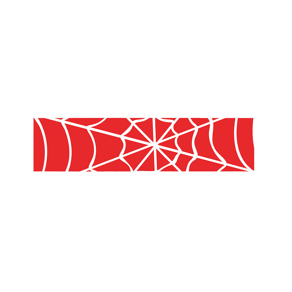 Red And White Spider Web Pattern Print Bed Runner