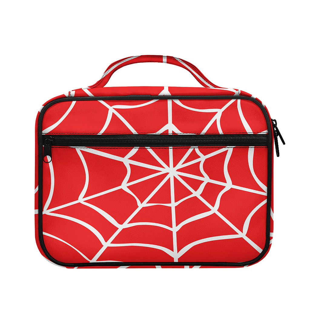 Red And White Spider Web Pattern Print Briefcase Bible Bag