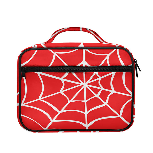 Red And White Spider Web Pattern Print Briefcase Bible Bag