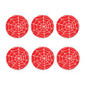 Red And White Spider Web Pattern Print Coaster Set
