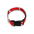 Red And White Spider Web Pattern Print Dog Collar