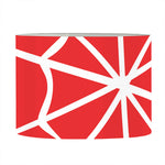 Red And White Spider Web Pattern Print Drum Lamp Shade