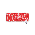 Red And White Spider Web Pattern Print Extended Mouse Pad