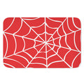 Red And White Spider Web Pattern Print Indoor Door Mat