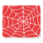 Red And White Spider Web Pattern Print Mouse Pad