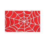 Red And White Spider Web Pattern Print Polyester Flag