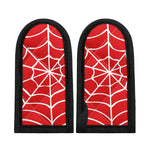 Red And White Spider Web Pattern Print Skillet Handle Cover