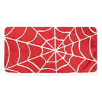 Red And White Spider Web Pattern Print Towel