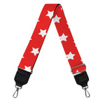 Red And White Star Pattern Print Bag Strap