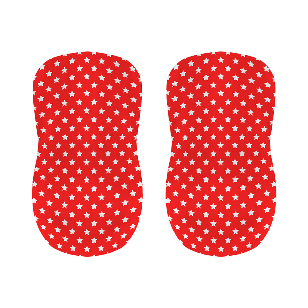 Red And White Star Pattern Print Bar Stool Covers