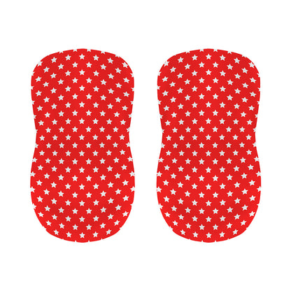 Red And White Star Pattern Print Bar Stool Covers