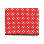 Red And White Star Pattern Print Bifold Wallet