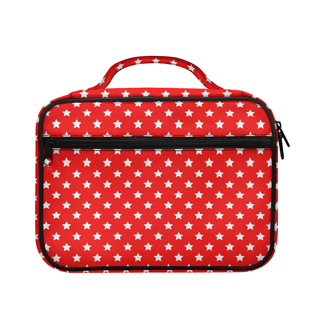 Red And White Star Pattern Print Briefcase Bible Bag