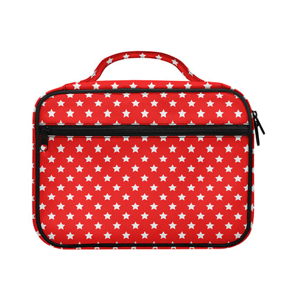 Red And White Star Pattern Print Briefcase Bible Bag