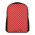 Red And White Star Pattern Print Casual Backpack