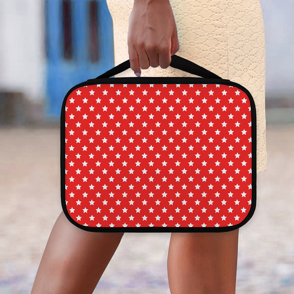 Red And White Star Pattern Print Classic Bible Case