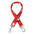 Red And White Star Pattern Print Dog Seat Belt