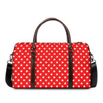 Red And White Star Pattern Print Duffle Bag