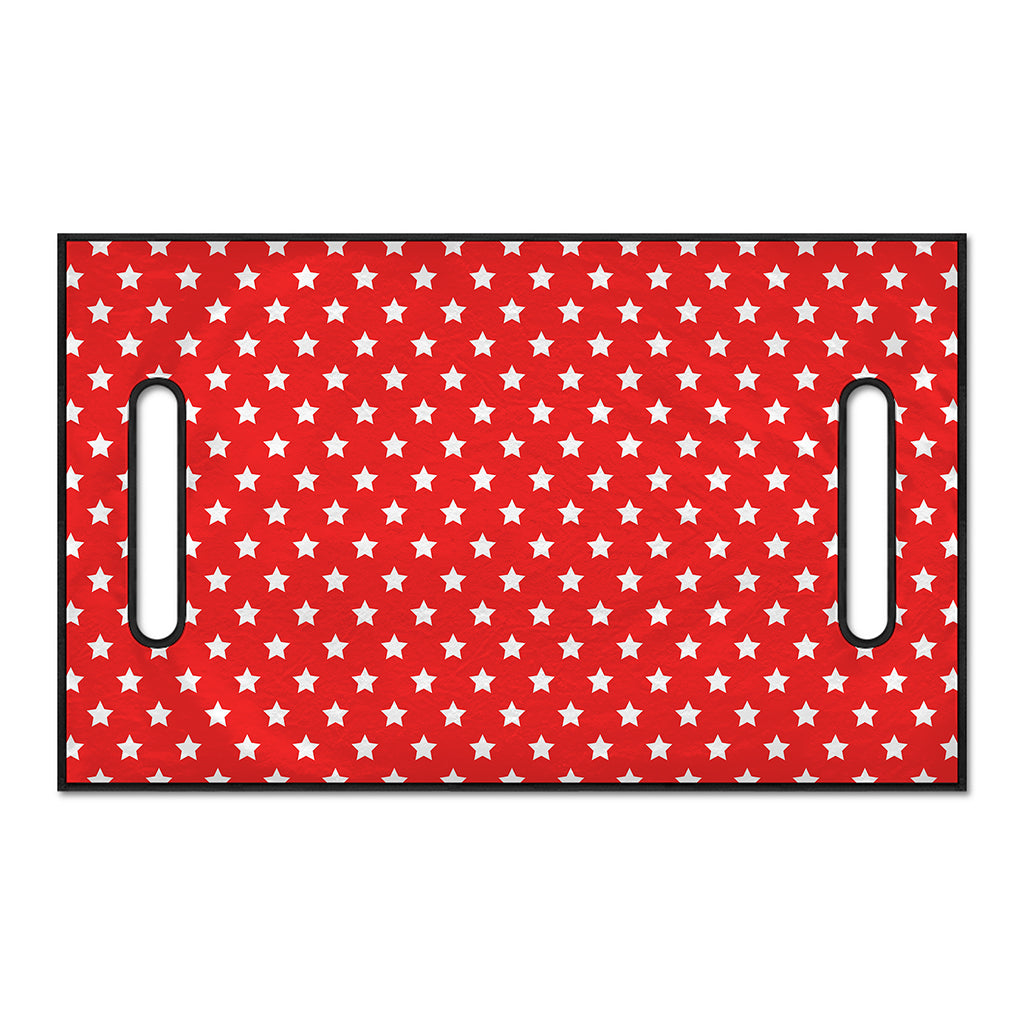 Red And White Star Pattern Print Golf Cart Seat Cover