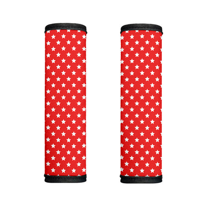 Red And White Star Pattern Print Handle Covers