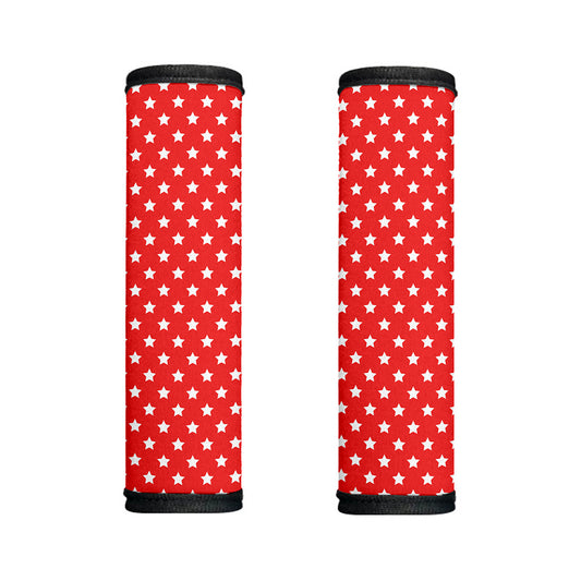 Red And White Star Pattern Print Handle Covers