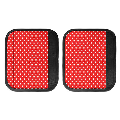 Red And White Star Pattern Print Handle Covers