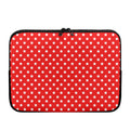Red And White Star Pattern Print Laptop Sleeve