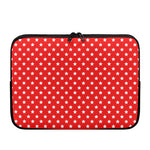 Red And White Star Pattern Print Laptop Sleeve
