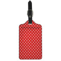 Red And White Star Pattern Print Luggage Tag